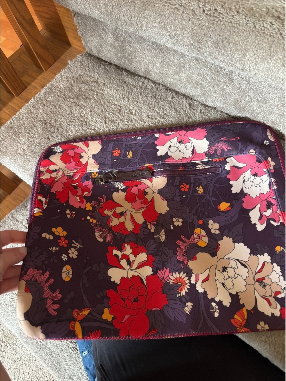 Sakroots Floral Pattern Laptop Sleeve Case with Zipper Pocket